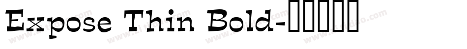 Expose Thin Bold字体转换